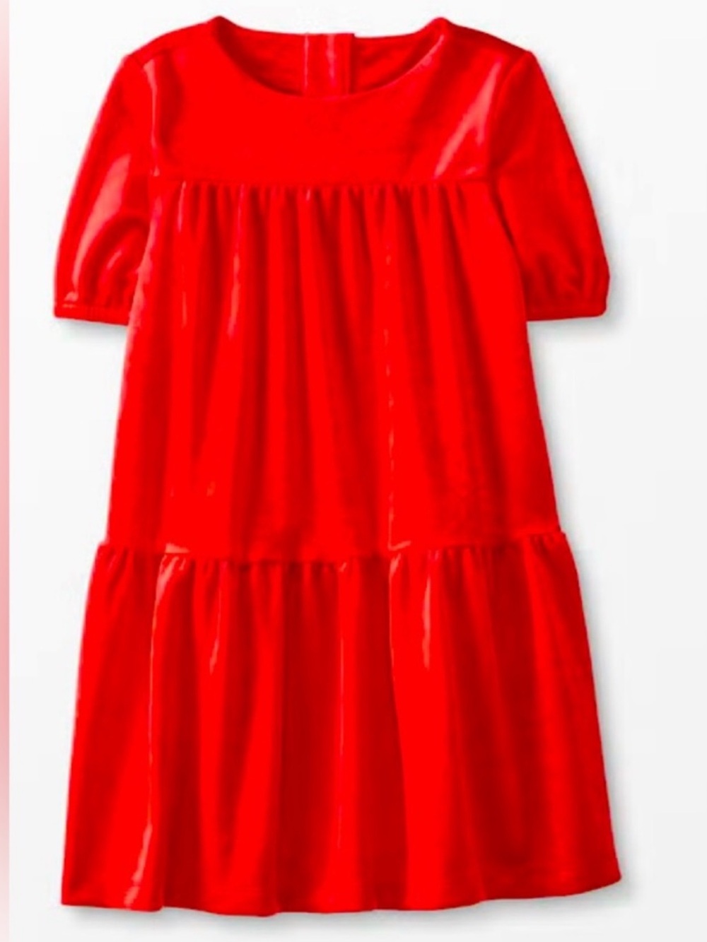 Hanna Andersson Girls Red Velvet Kids Dress Size 6-7